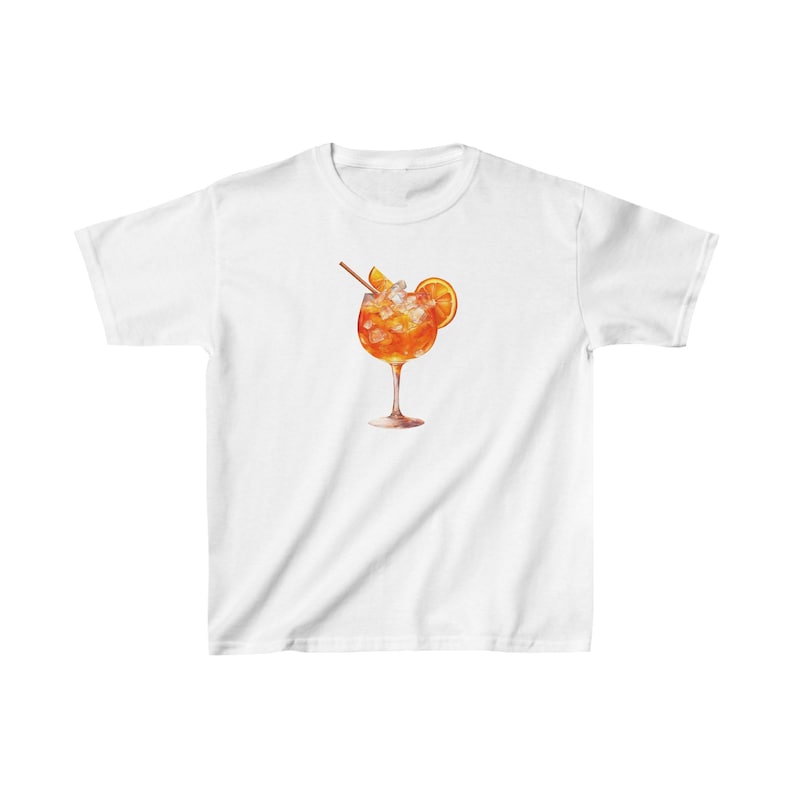 Tee shirt bébé tendance années 2000 Aperol Spritz tee-shirt bébé années 90 Cocktails tshirt boisson d'été italienne chemise graphique vêtements esthétiques rétro haut des années 2000 image 4