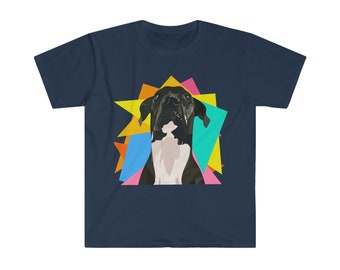 Great Dane Dog - Graphic Tee - Unisex Softstyle T-Shirt