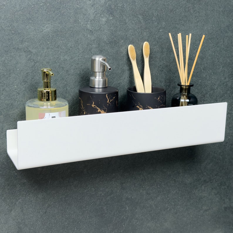 Bathroom White Bathroom Shelf Shower Shelf White Bathroom Cabinet Stylish Industrial Design ...