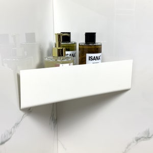 Bathroom | White Metal Bathroom Shelf | Shower Shelves | White Bathroom Cabinet | Stylish Industrial Design | Shower caddy