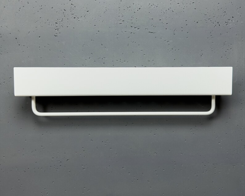 Bathroom White Metal Bathroom Shelf With Hanger Shower Etsy