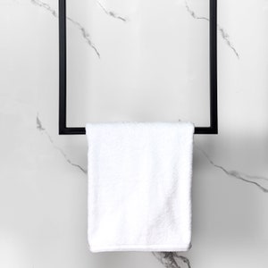Badezimmer | Schwarz Metall Decke Handtuchhalter | Handtuch Lagerung | Handtuchhalter | Handtuch Schiene | Loft Industrial Style