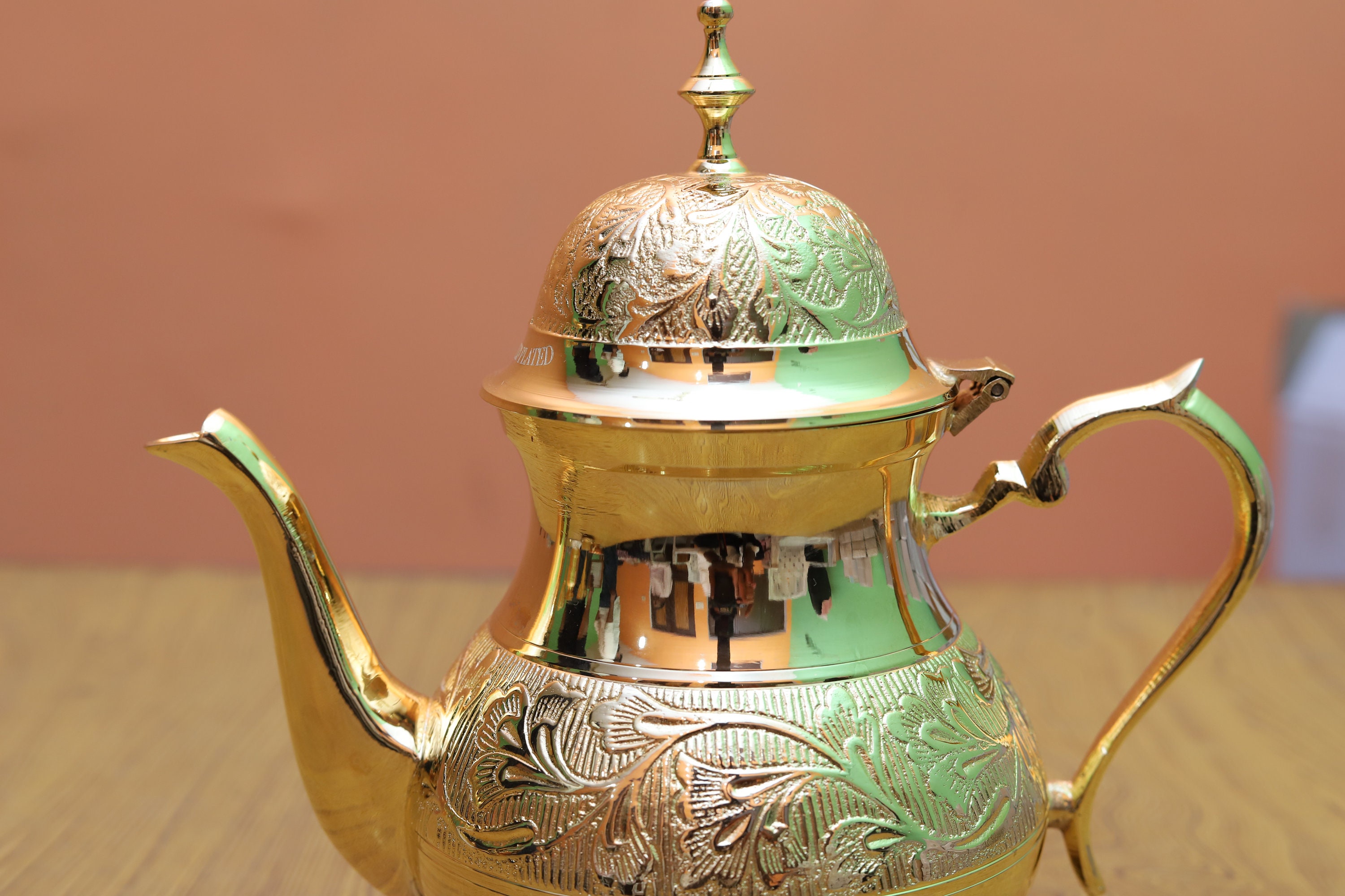 24 CARAT GOLD BRASS Teapot ,brass Ketli, Antique Brass Mug, Brass