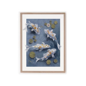 Japanese Koi Fish Wall Poster | Koi Fish Wall Art Print Poster