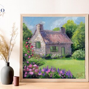 Ireland Painting Irish Cottage Original Art Landscape Impasto Oil ...