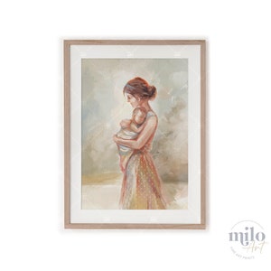 Mutter und Kind Fine Art Print von Original-Gemälde