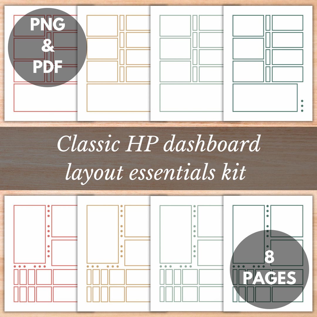 Happy Planner Dashboard Layout Printable Boxes in Soft Christmas Colors ...