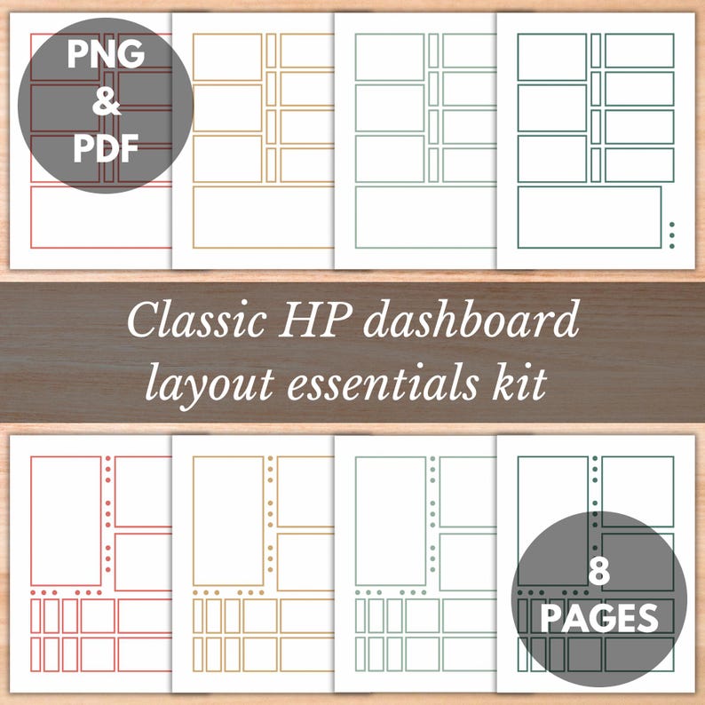 Happy Planner Dashboard Layout Printable Boxes in Soft Christmas Colors ...