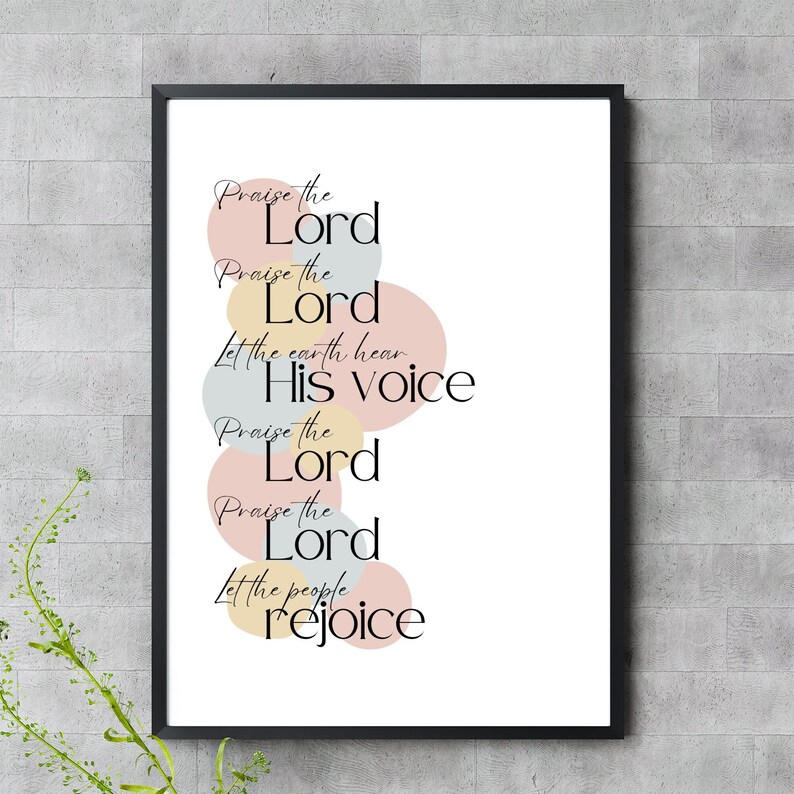To God Be the Glory Religious Printable Wall Art With Hymn - Etsy