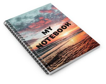Zyia Active Rep Beach Sunset Spiral Notebook Ruled Line - Etsy