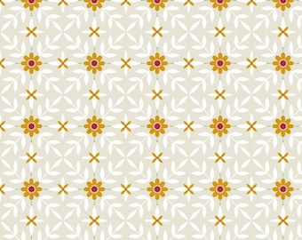Swan Lattice in Taupe - 12 Days of Christmas by Cori Dantini for Free Spirit fabrics