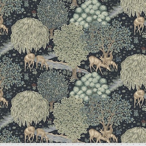 The Brook in Indigo - The Original Morris & Co from Free Spirit Fabrics - sold by 1/2 yard