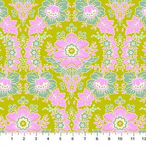 Eloise in Chartreuse - Full Bloom by Heather Bailey for Figo fabrics - sold by the 1/2 yard