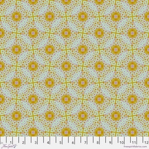 Chandelier Medium - Gold - Mosaic by Billy Reue for Free Spirit Fabrics - sold in 1/2 yards