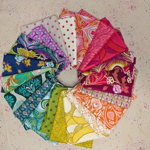 Fat Quarter fabric bundle - 22 FQs - Wild Abandon by Heather Bailey for Figo fabrics