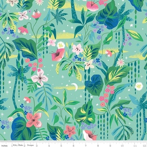 Tropical Floral in Songbird - Forever Neverland by Jill Howarth for Riley Blake Designs