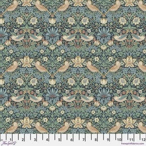 Mini Strawberry Thief in Marine - The Original Morris & Co from Free Spirit Fabrics - sold by 1/2 yard
