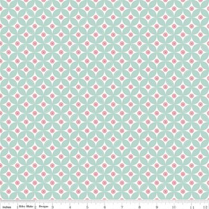 Daisies in Mint - Berry Market by Beverly McCullough for Riley Blake Designs
