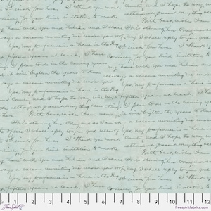 Blue Script - Blue Palette from Eclectic Elements Palette by Tim Holtz for Free Spirit Fabrics - sold in 1/2 yards