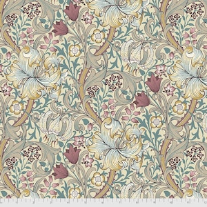 Golden Lily in Dusk -  The Original Morris and CO from Free Spirit Fabrics.