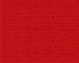 Sing Along in Red - 12 Days of Christmas by Cori Dantini for Free Spirit fabrics