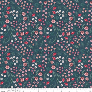 Bouquets in Stargazer - Berry Market by Beverly McCullough for Riley Blake Designs