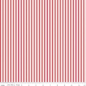 Stripes in Frosting - Berry Market by Beverly McCullough for Riley Blake Designs