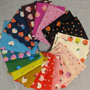 Strawberry 20 piece fat quarter bundle - Strawberry by Kimberly Kight for Ruby Star Society
