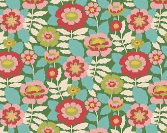 Beverly in Green - Wallflower Collection from Tilda Fabrics - sold in 1/2 yards