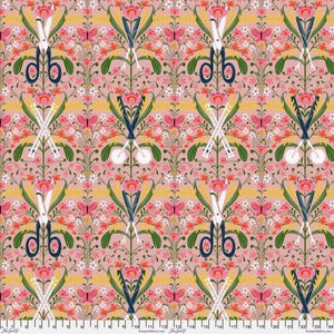 Damask Gadgets Large in Pink - Magic Makers from Cori Dantini for Free Spirit Fabrics - sold by 1/2 yard