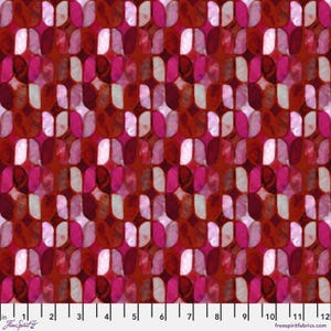Grisaille - Scarlet - Mosaic by Billy Reue for Free Spirit Fabrics - sold in 1/2 yards