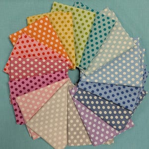 Fat Quarter Bundle - 15 fat quarters - Medium Dots by Tilda Basics for Tilda Fabrics