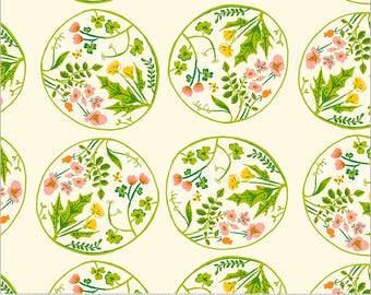 Floral Wreaths in Cream -  Studio Edit by Heather Ross for Windham Fabrics