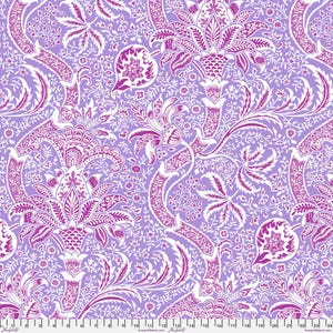 Indian in Lavender - Kaffe Fassett x Morris & Co from Free Spirit Fabrics - sold by 1/2 yard