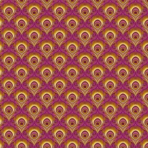 Seduction in Plum - Wild Abandon by Heather Bailey for Figo fabrics - sold by the 1/2 yard