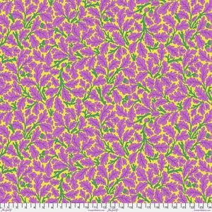 Oak in Violet - Kaffe Fassett x Morris & Co from Free Spirit Fabrics - sold by 1/2 yard