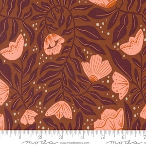 Dancing Flowers - Rust - Folk Lore from Fancy that Design House for Moda Fabrics