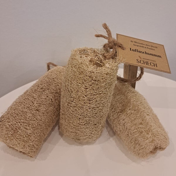 Luffa Schwamm aus Deutschland. Nachhaltiger, plastikfreier Loofah. Zero Waste, ökologisch abbaubar, regional, natürliches Peeling