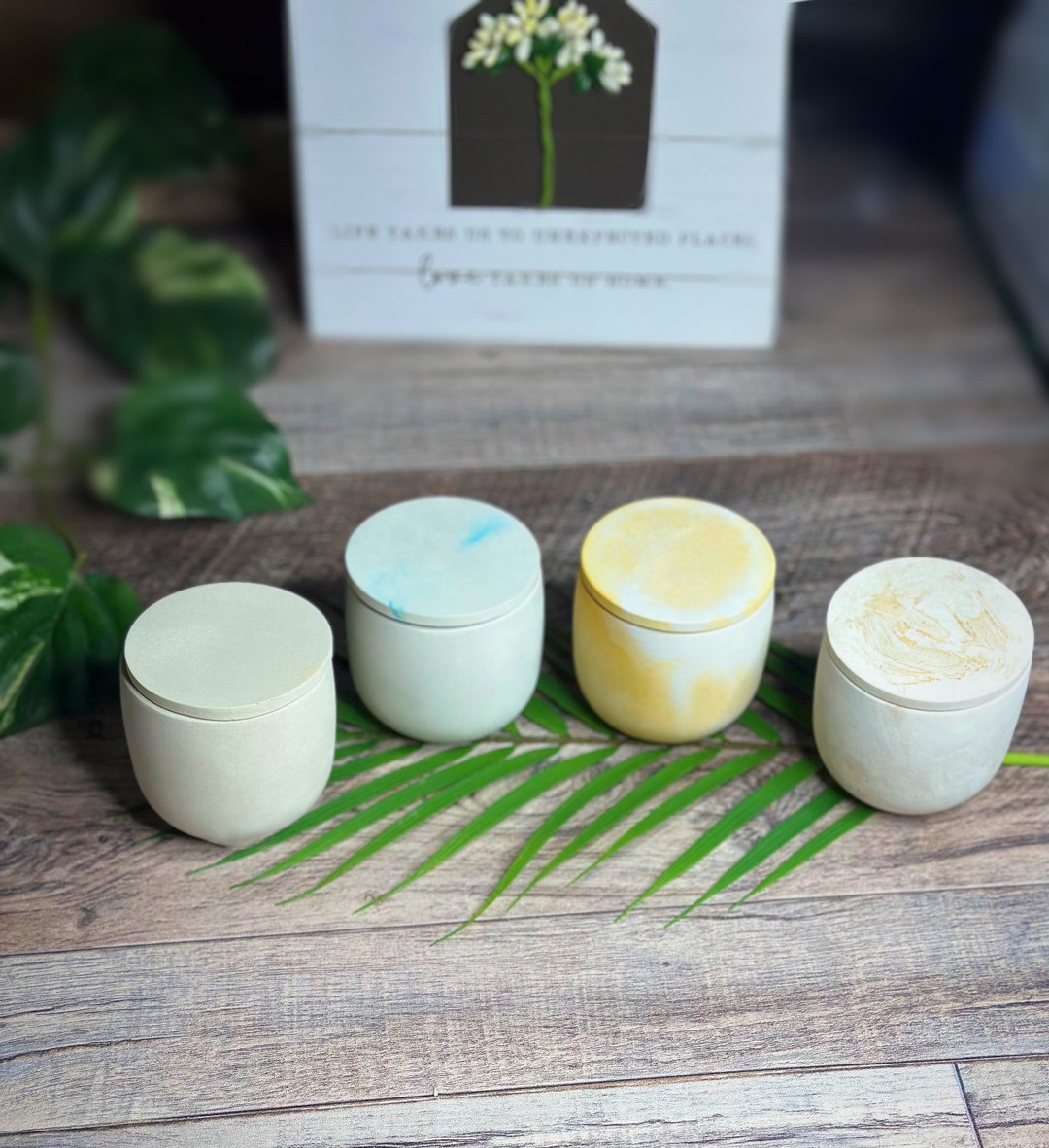 Candle Jars/ Concrete Jars/ Concrete Containers/ Concrete Etsy