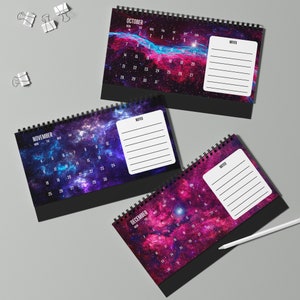 2024 Intergalactic Desk Calendar - Customised Desk Calendar of the galaxy