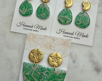 Beach Summer Preppy Boutique Clay Earrings