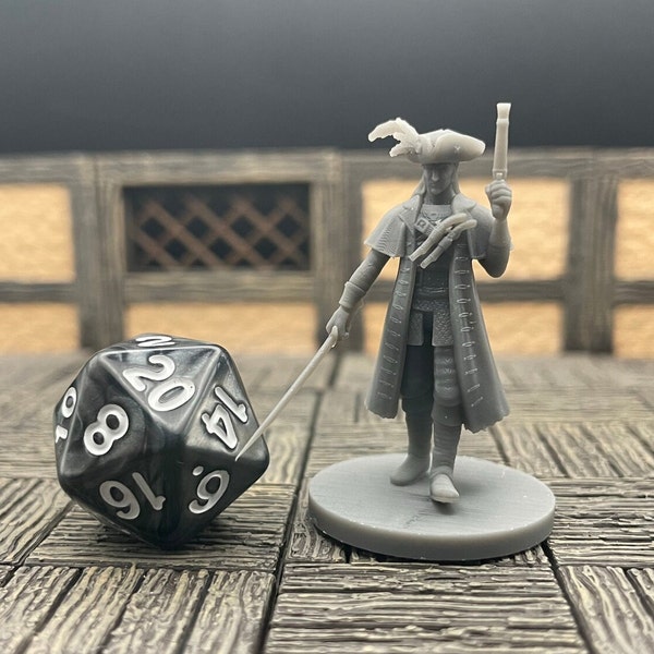 Pirates | PNJ | Capitaine | bretteur | Sorcier pirate | RPG de table | mz4250 | Miniatures imprimées en 3D | Échelle de 28 mm