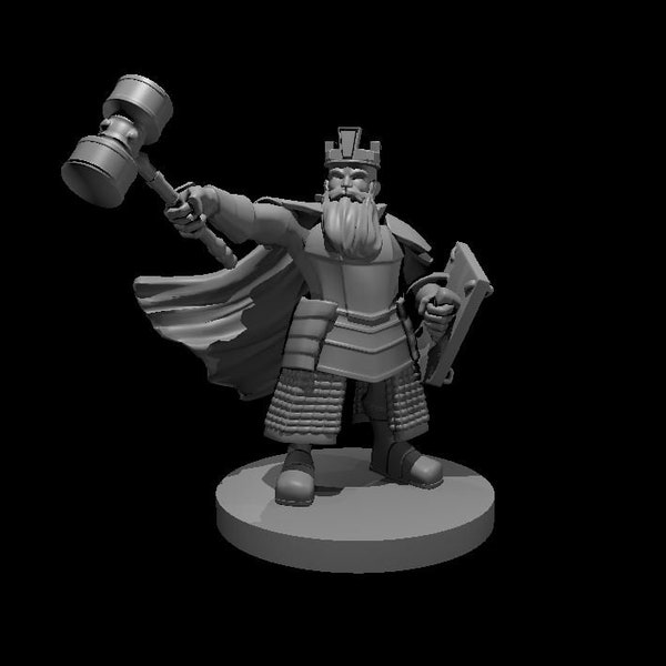 Dwarf Warlord | Tabletop RPG | mz4250 | 3D Printed Miniatures | 28mm scale