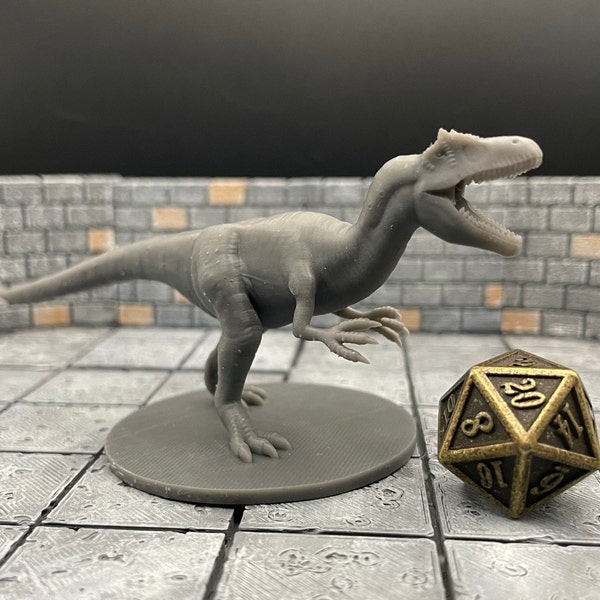 Allosaurus | Mount | Dinosaur | Large Beast | Tabletop RPG | mz4250 | 3D Printed Miniatures | 28mm scale