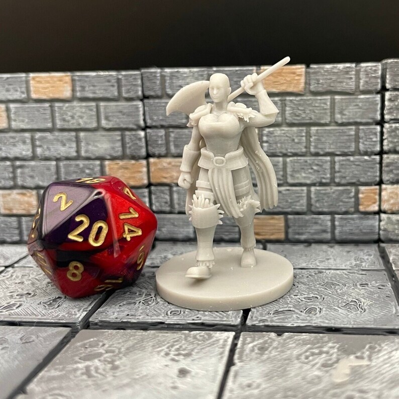 Human Female Barbarians Tabletop RPG Mz4250 3D Printed - Etsy