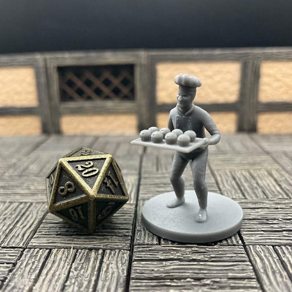 Muffin Man | NPC | Tabletop RPG | mz4250 | 3D Printed Miniatures | 28mm scale