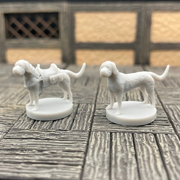 Dogs, Small Breeds | Dog Mounts | Beast |  Corgi | Pug | Labradoodle Cockapoo | Tabletop RPG | mz4250 | 3D Printed Miniatures | 28mm scale