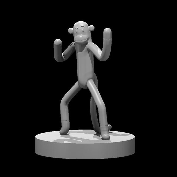 Sock Monkey Monk | NPC | Tabletop RPG | mz4250 | 3D Printed Miniatures | 28mm scale