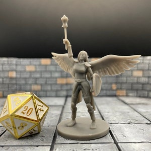 Aasimar Female | Cleric | Deva | Celestial | Tabletop RPG | mz4250 | 3D Printed Miniatures | 28mm scale