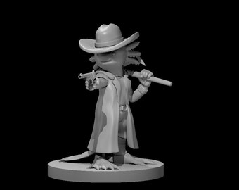 Humanoid Gunslingers | Axolotl | Far Plane | Khenra | Kitsune | Tabaxi | Tabletop RPG | mz4250 | 3D Printed Miniatures | 28mm scale